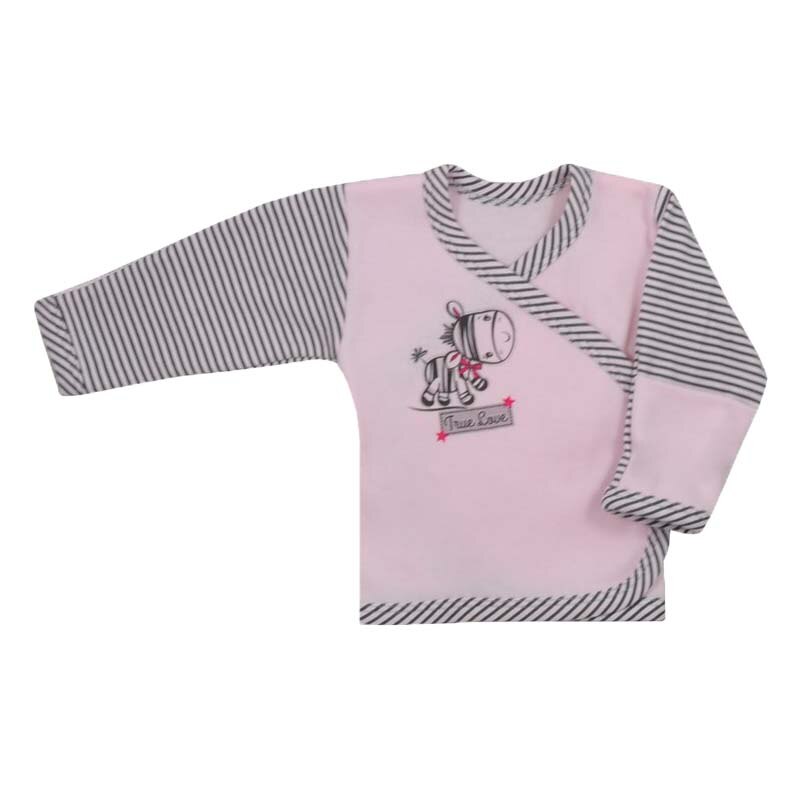 Bluza cu maneca lunga pentru fete Koala Zebra 2953-68-cm, Roz 68 CM