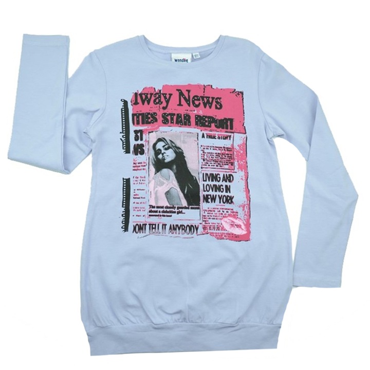 Bluza cu maneca lunga pentru fete Wendee OZ39146-1-122, Multicolor 27684