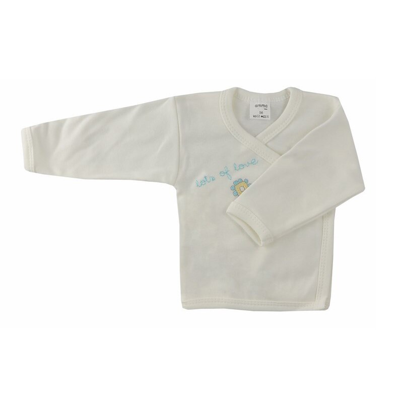 Bluza cu maneca lunga pentru fete Koala Amma Flower A01-053C-50-cm, Crem 50-52 CM