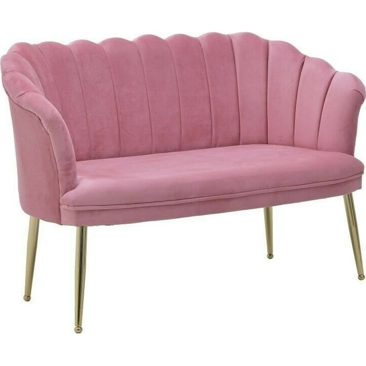 Canapea Catifea 2 Locuri Pink, Charisma, 130X72X82/44