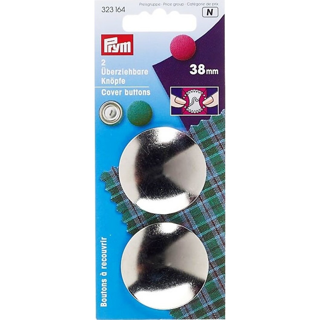 Set nasturi de imbracat din metal, 38 mm diametru, 2 bucati, Prym