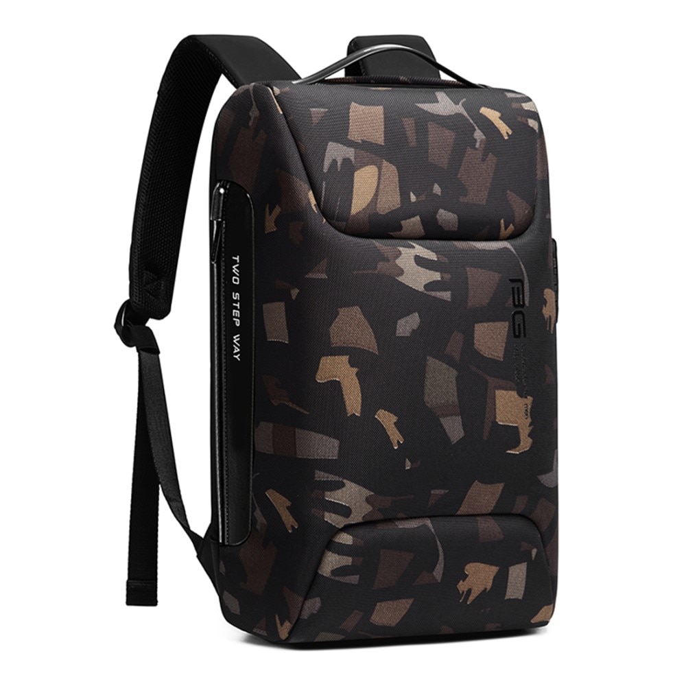 Rucsac laptop 15.6", smart casual, impermeabil cu sistem antifurt, port de incarcare USB, BANGE, 49X33X17 cm, Camuflaj
