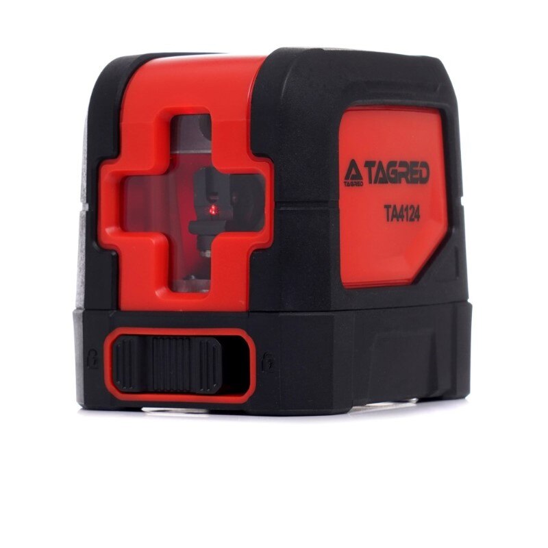 Nivel laser in cruce, Tagred, cu autonivelare si suport magnetic, 10 m, 2 × AA