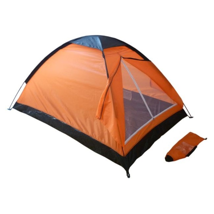 Cort pentru camping B&Q Slumberjack C5, 2 persoane, din poliester, cu plasa insecte, 200 x 140 x 100 cm, portocaliu