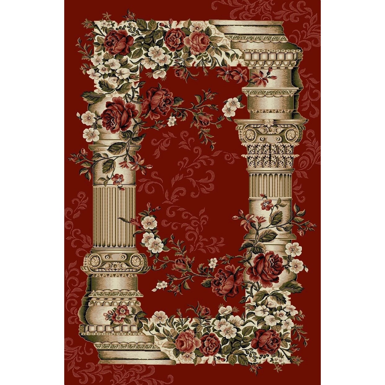 Covor Clasic, Lotos Coloane 532, Rosu, 250x400 cm, 1800 gr/mp