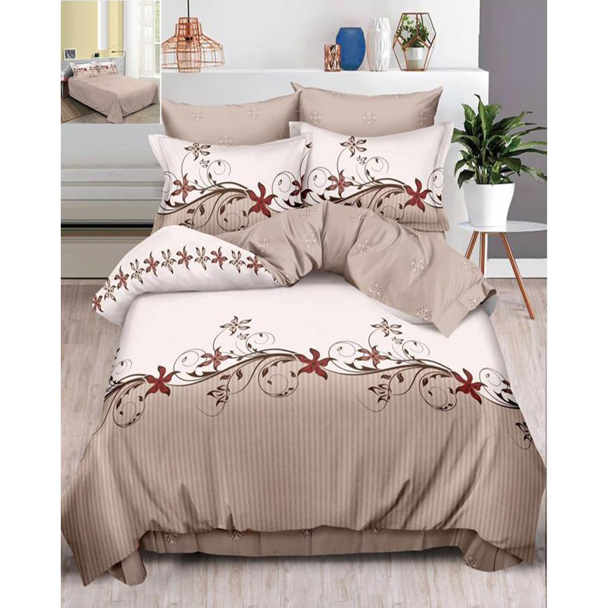 Set Lenjerie de Pat din Finet, 6 Piese, Pat 2 Persoane, Nicoleta, FN-539