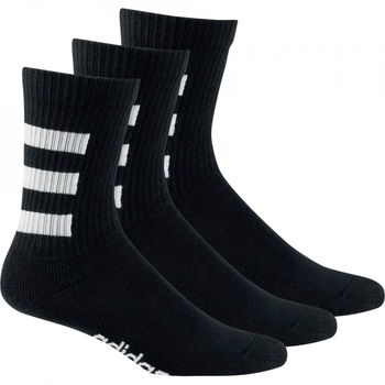 Set 3 perechi sosete Adidas 3-Stripes Half Cushioned Crew, Negru Set 3 perechi sosete Adidas 3-Stripes Half Cushioned Crew, Negru