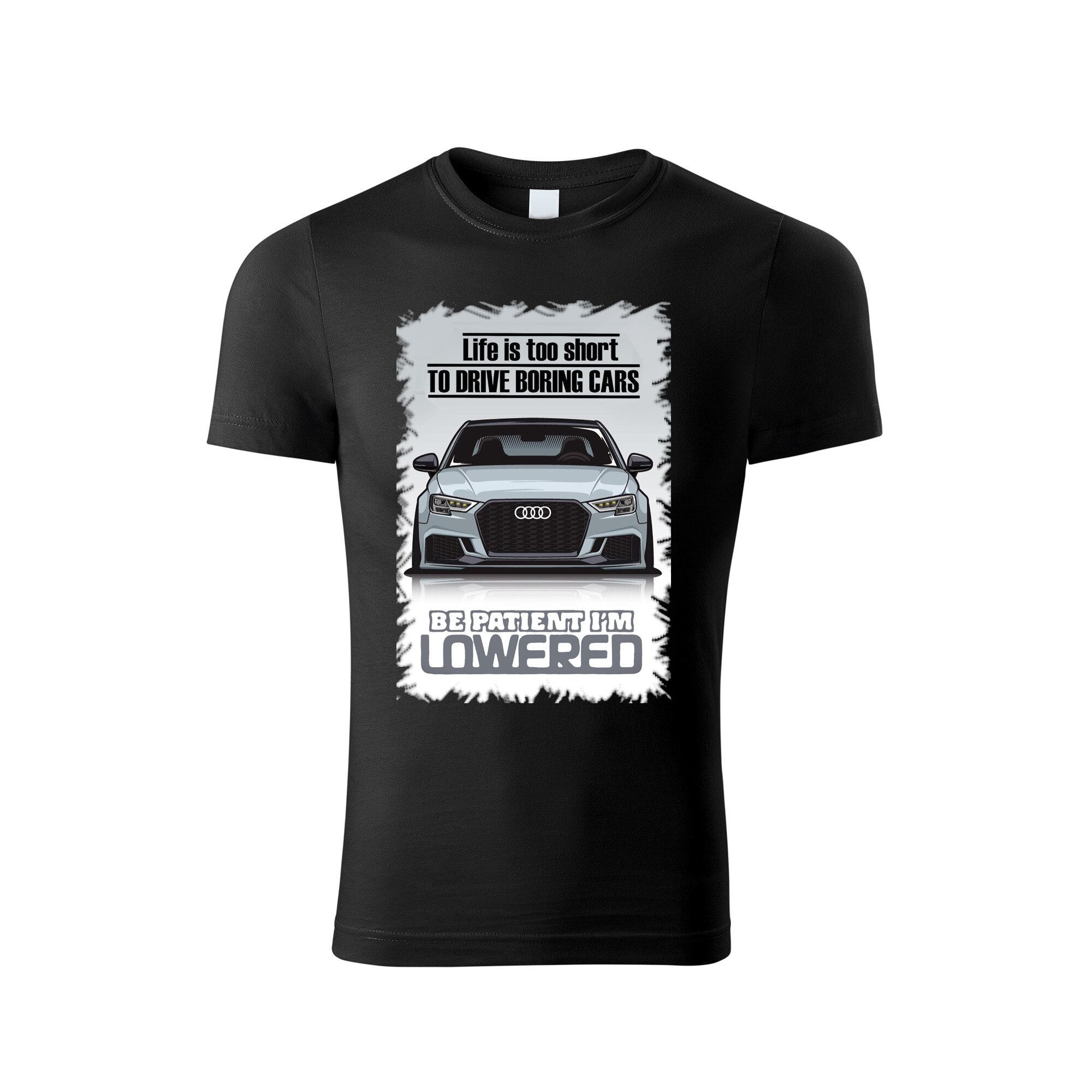 Tricou Personalizat AudiLove lowered, ADLER, negru, XS