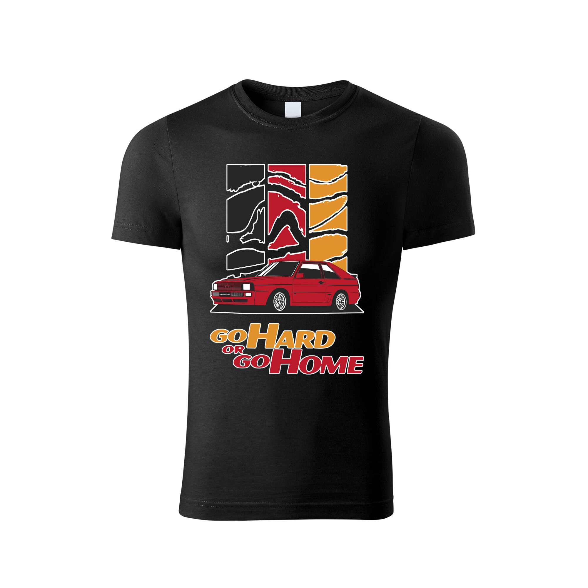 Tricou Personalizat AudiLove go hard, ADLER, negru, S