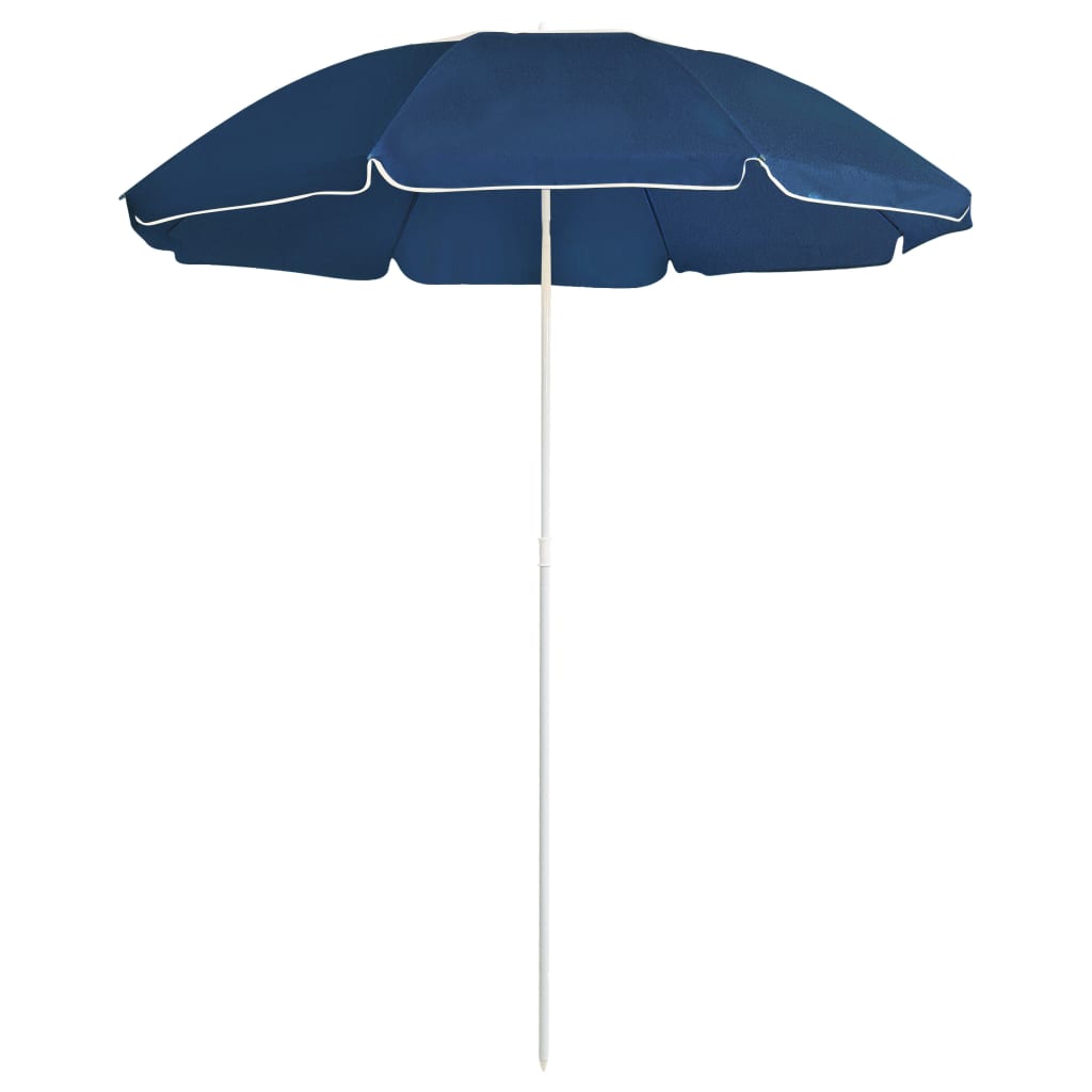 Umbrela de soare de exterior cu stalp din otel vidaXL, Poliester, 176.5 x 200 cm, Albastru