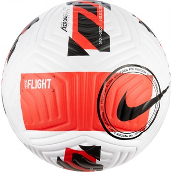 Minge fotbal Nike Flight FA21 - oficiala de joc, alb/rosu, 5 Minge fotbal Nike Flight FA21 - oficiala de joc, alb/rosu, 5