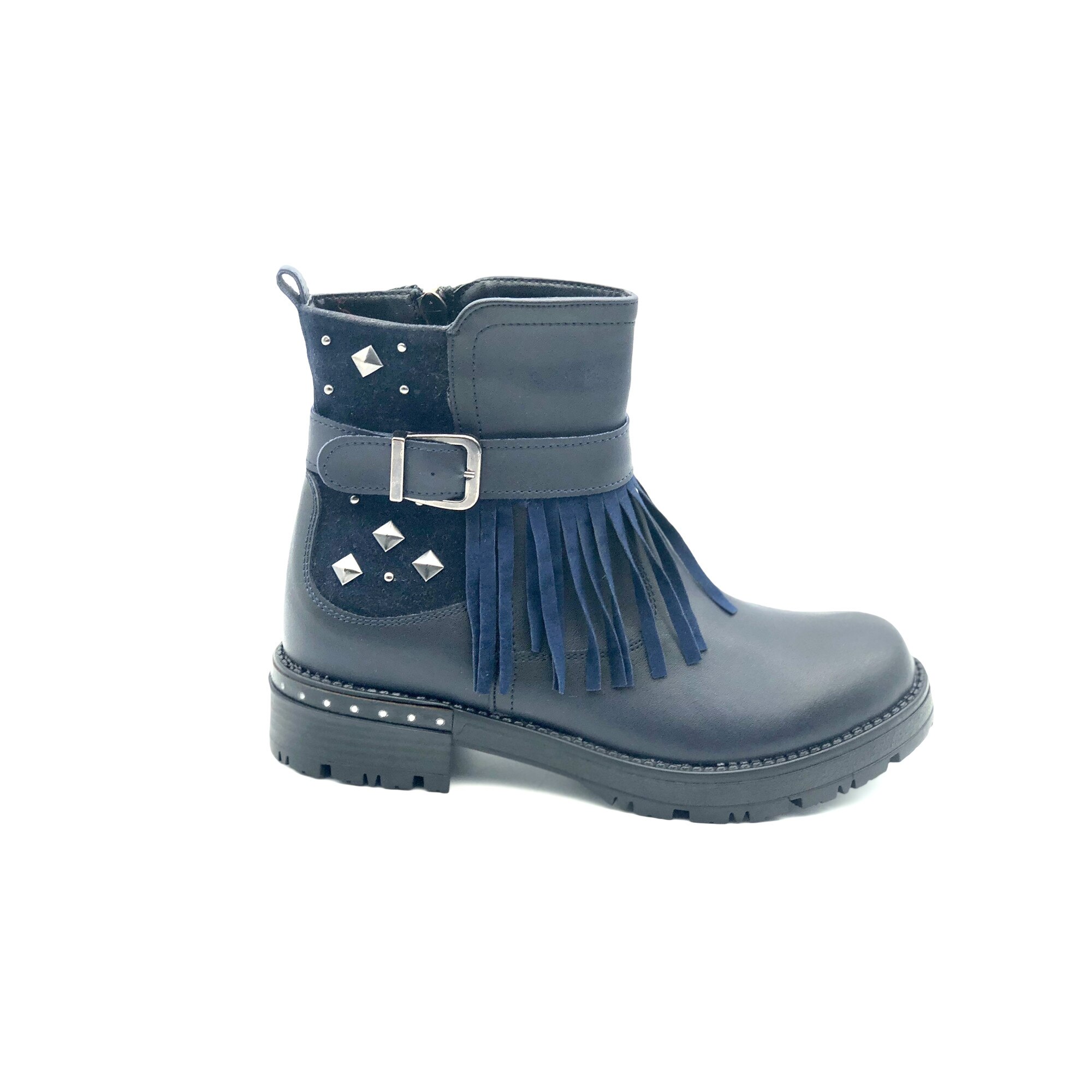 Cizme copii Sibel Bebe EVO1213, piele ecologica, Bleumarina/fas, Bleumarin, Bleumarin, 33 EU