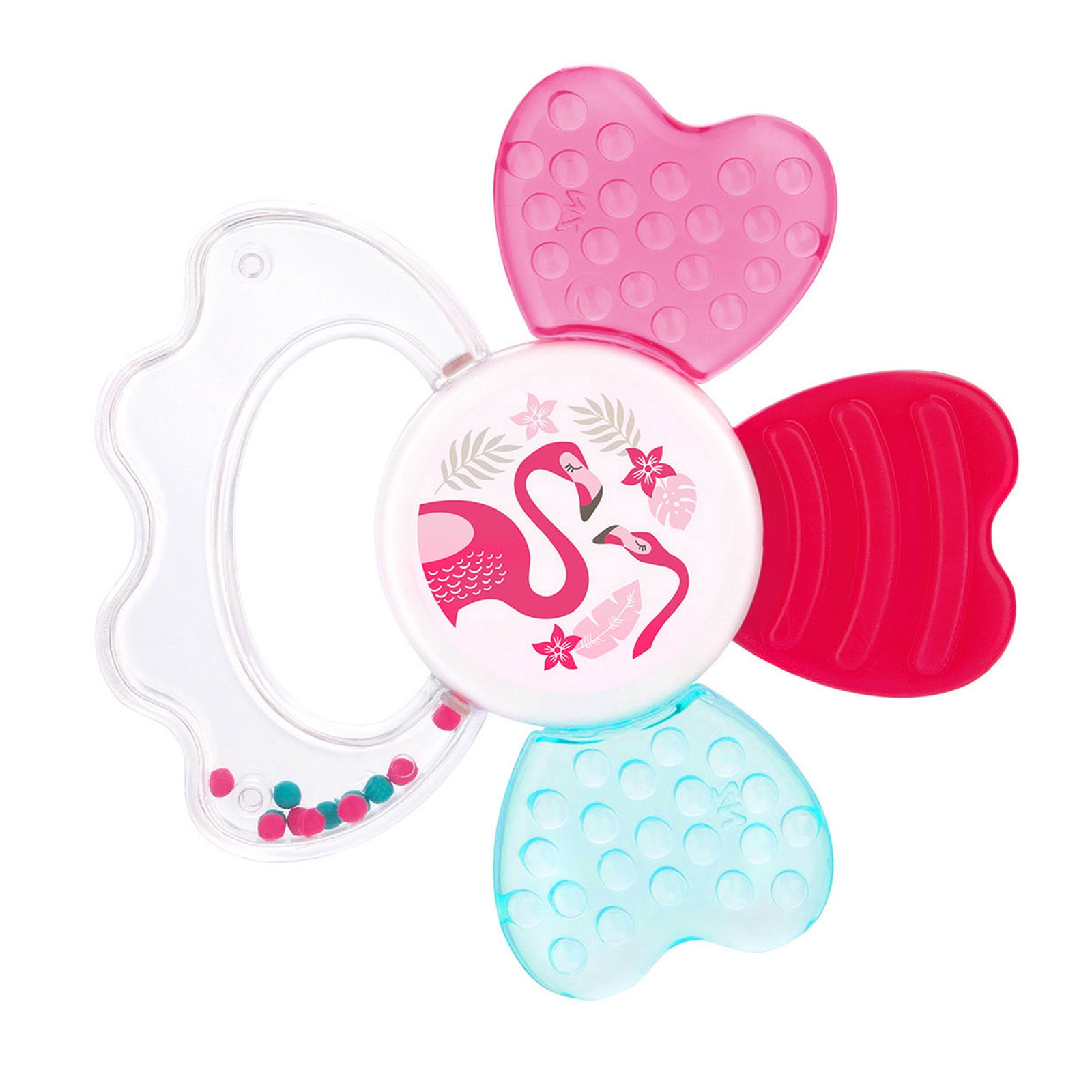 Jucarie zornaitoare pentru dentitie Canpol Babies 56/146R, Roz