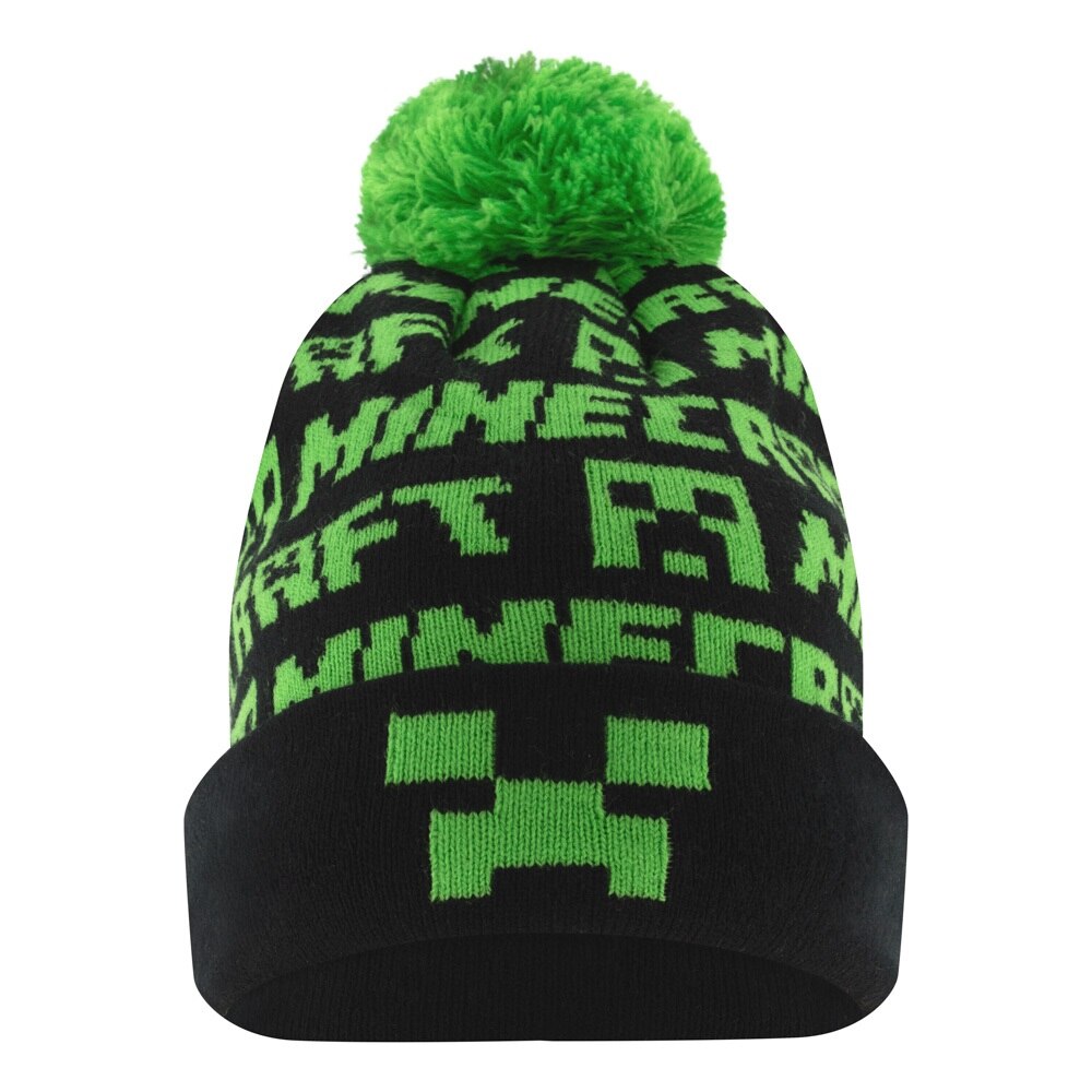 Caciula iarna cu ciucure Minecraft Black, Negru