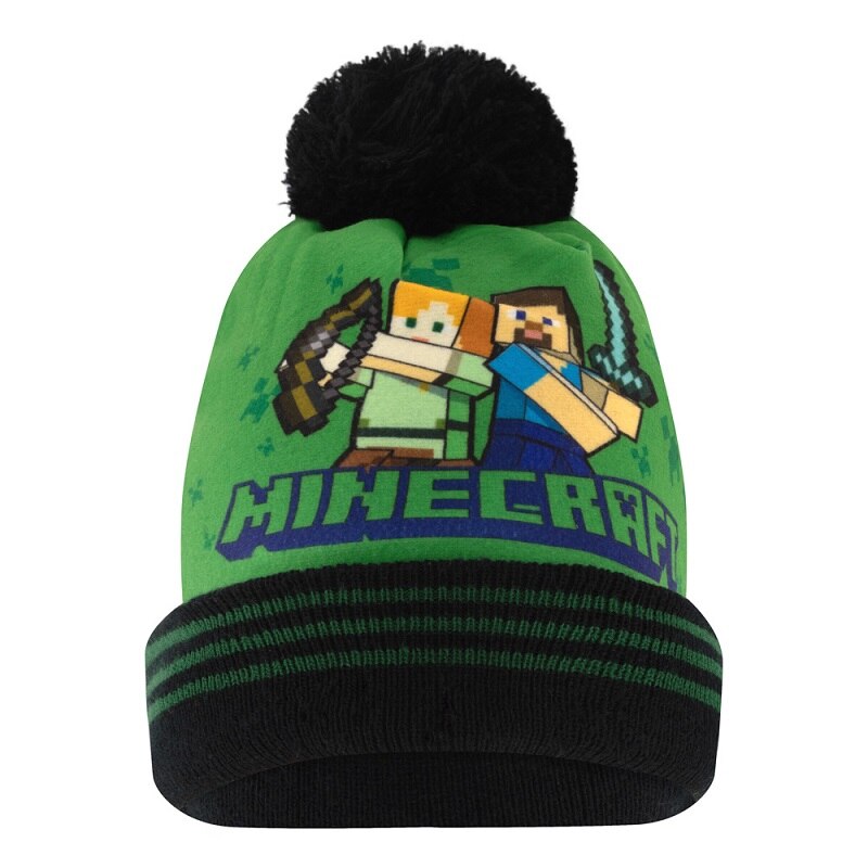 Caciula iarna cu ciucure Minecraft, Multicolor