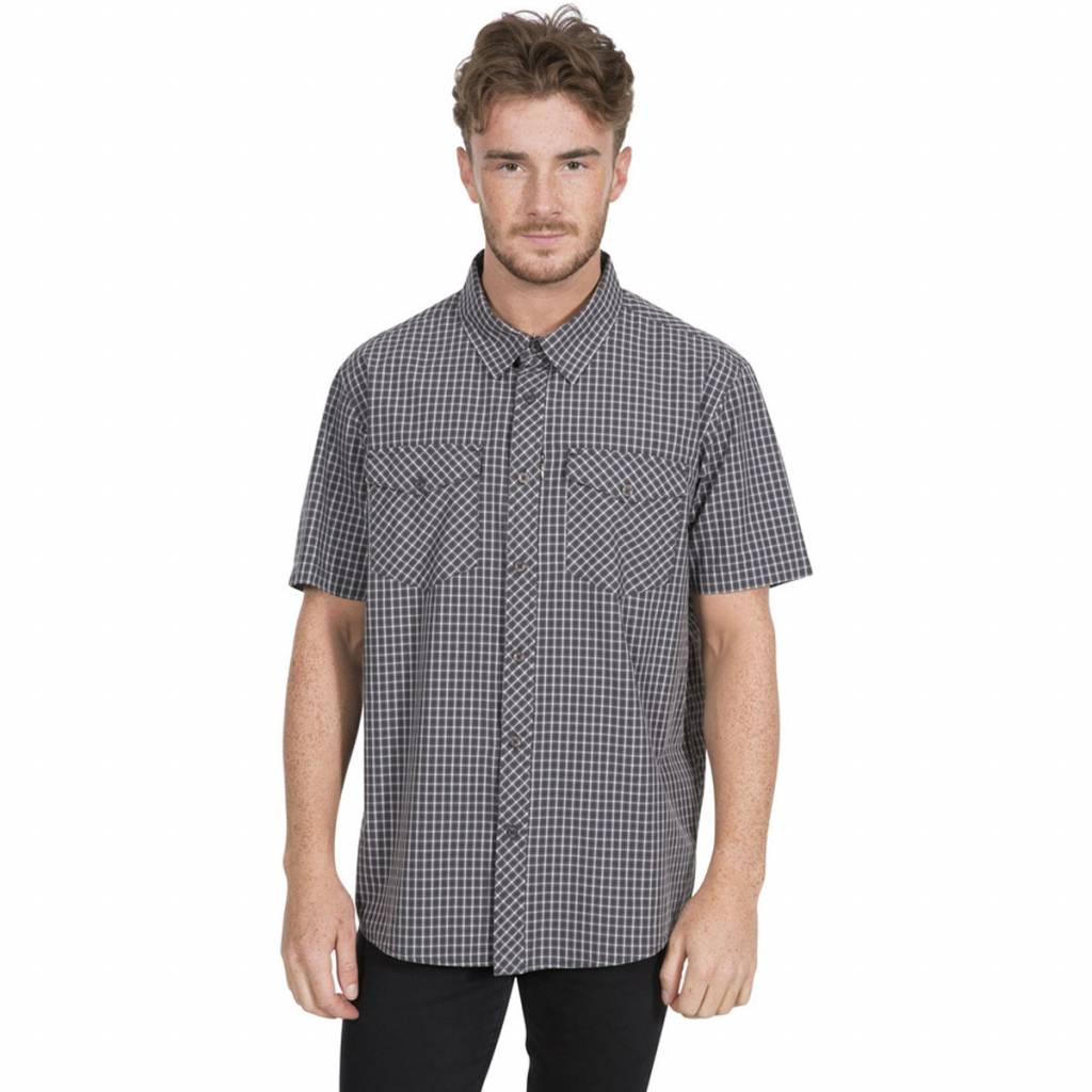 Camasa Trespass Uttoxeter, Bumbac, Gri/Alb, M