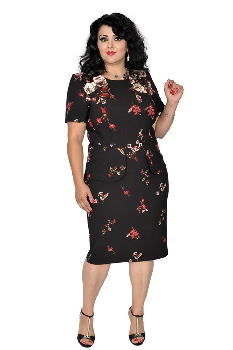 Rochie eleganta Stefania, model 748ROKY50, Negru