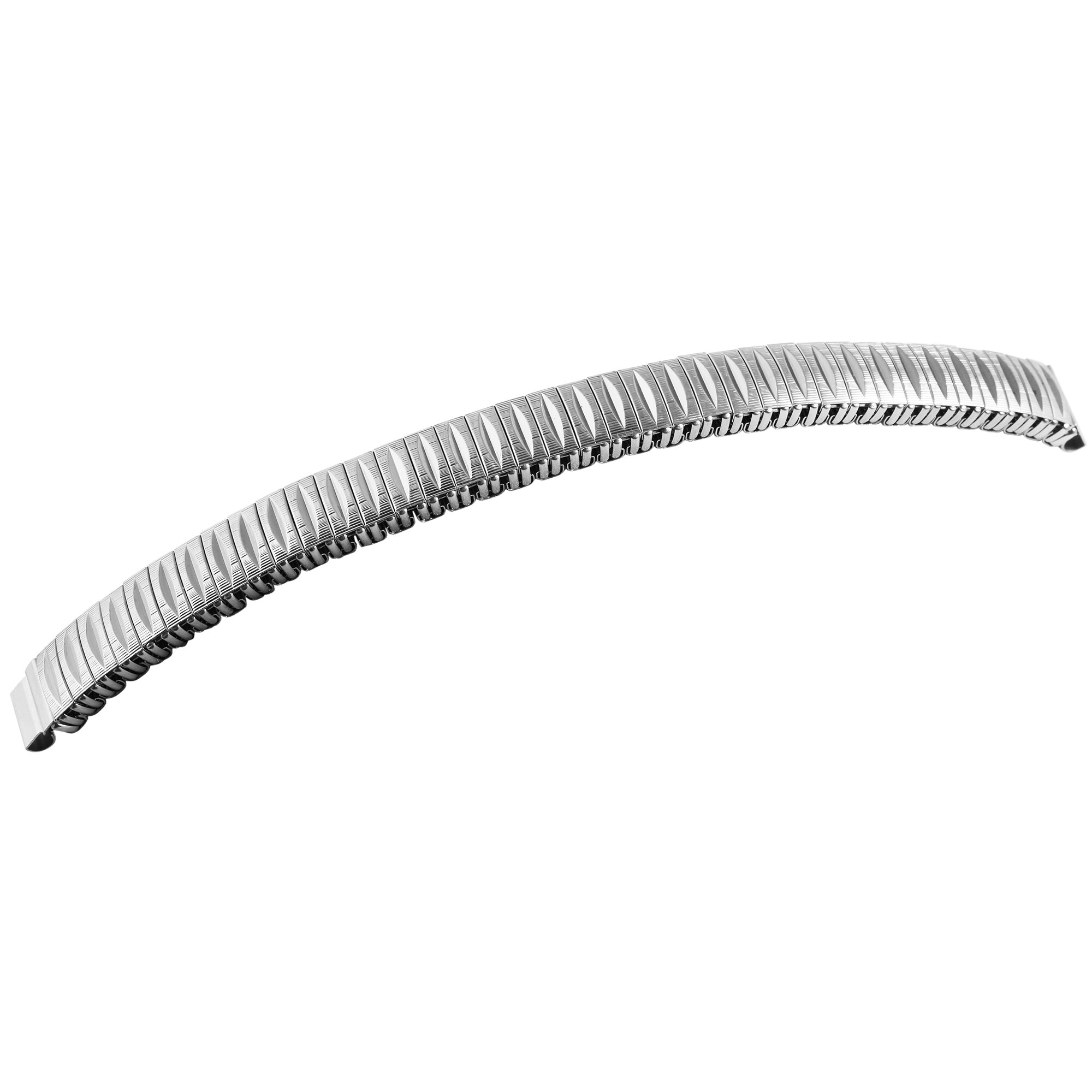 Bratara elastica din otel inoxidabil, de culoare argintie, 8 mm