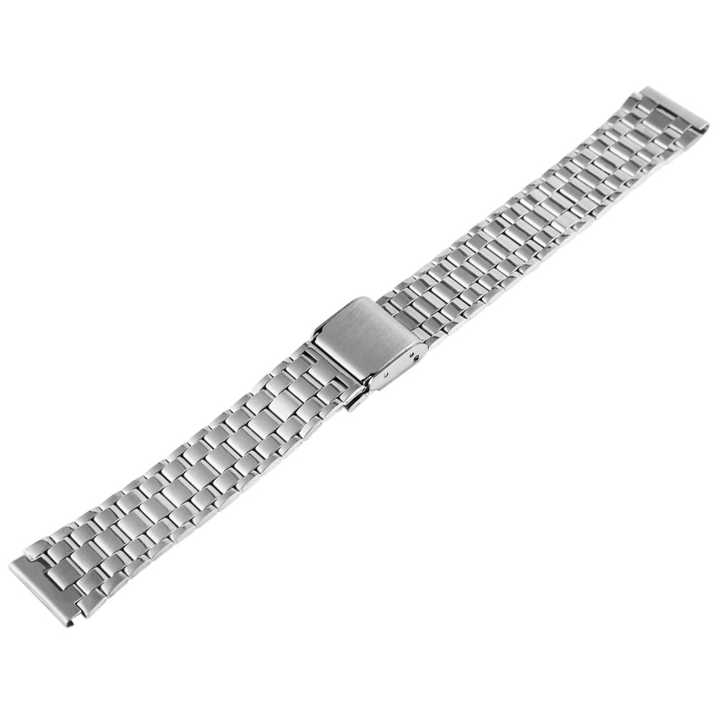 Bratara ceas din otel inoxidabil, de culoare argintie, 16 mm