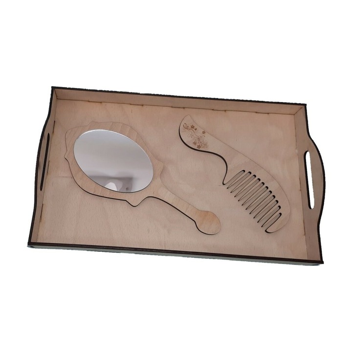 Set Gatitul Miresei Blank, Lemn, Model PP02, 35.2x21.2 cm