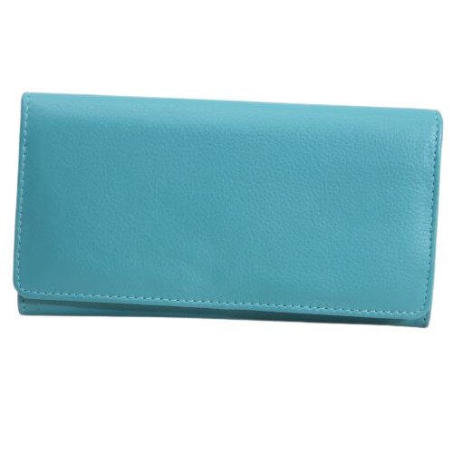 Portofel dama caza pelletteria piele naturala verde turcoaz