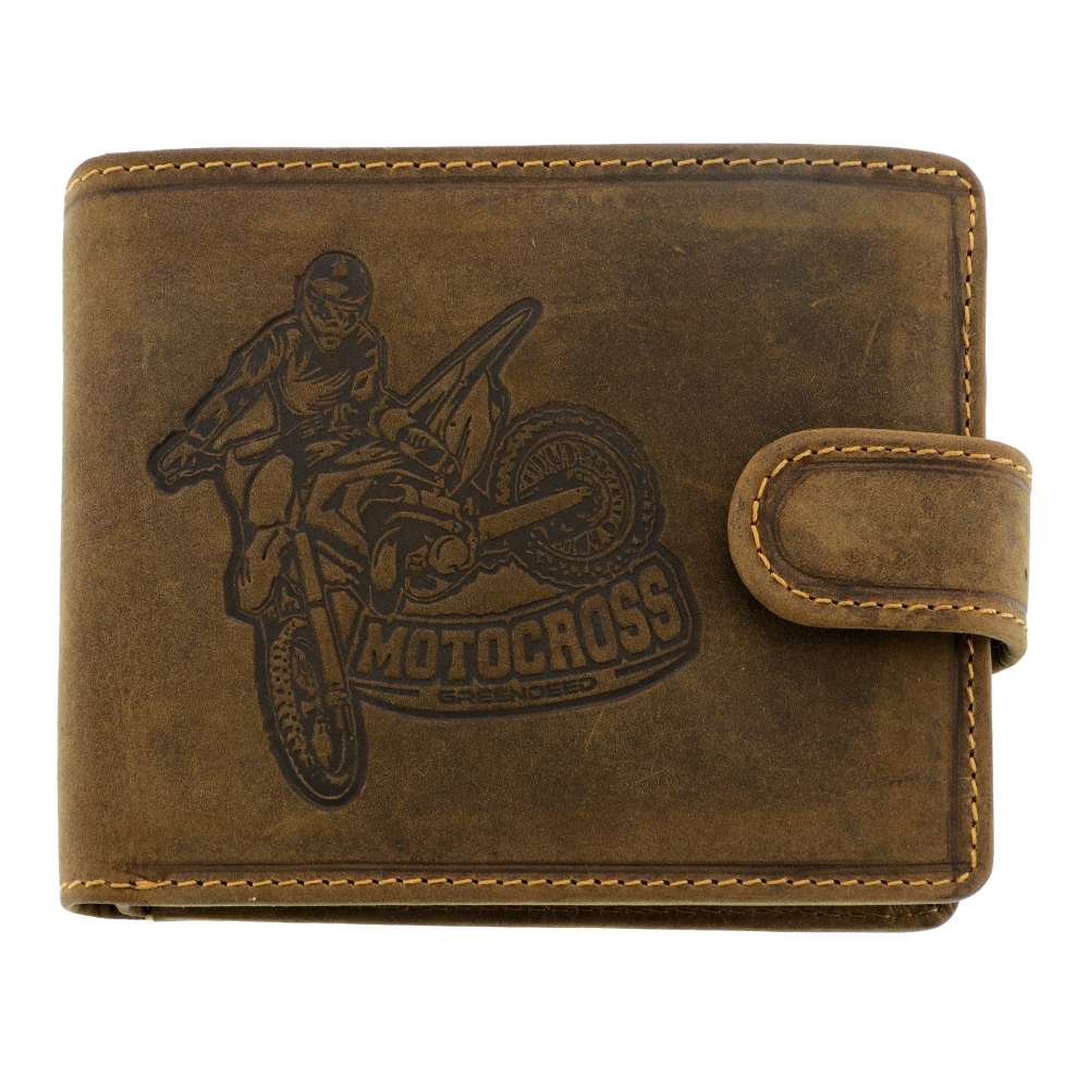 Portofel Barbati Piele Motocross 12 cm