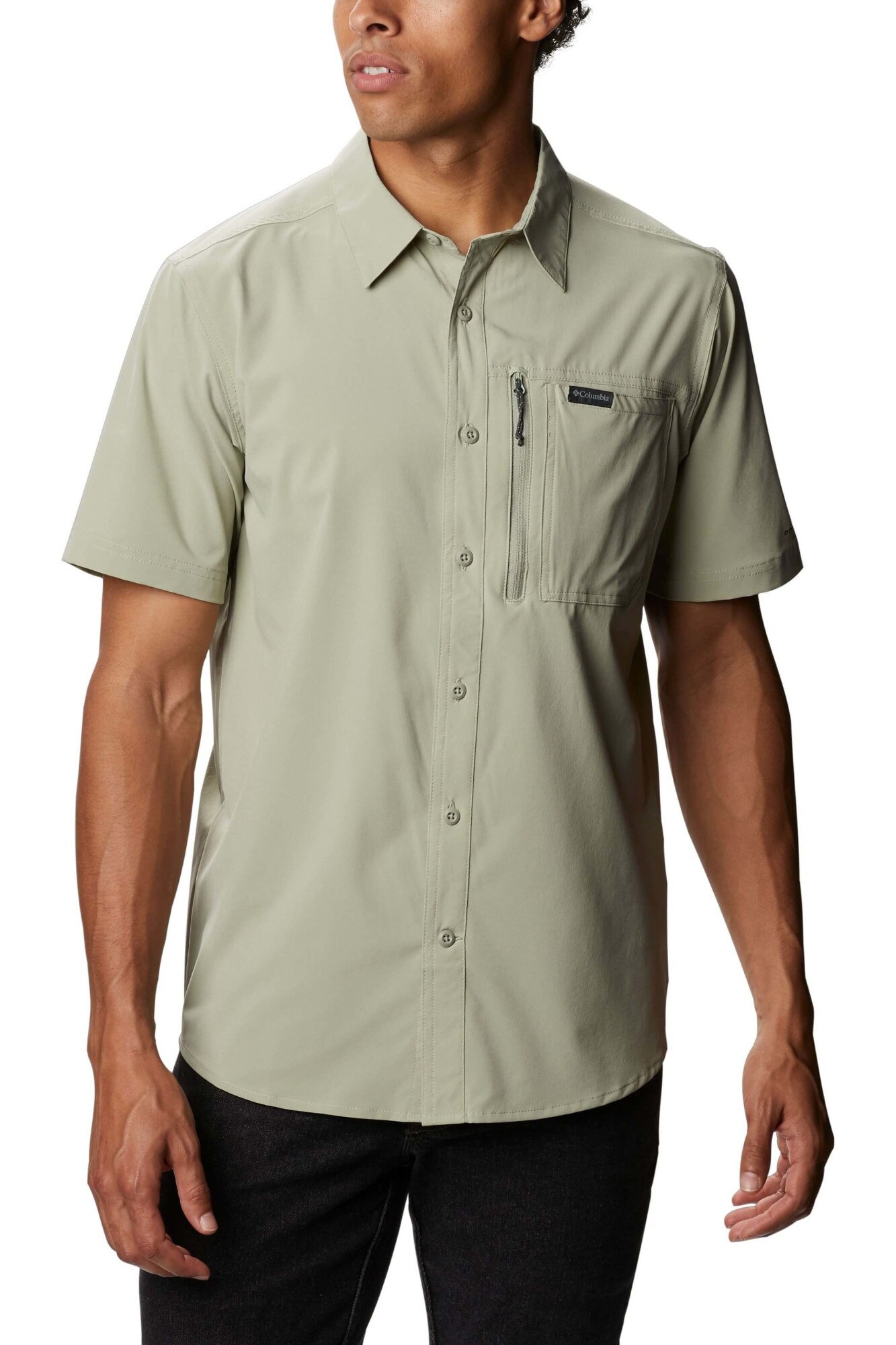 Camasa pentru barbati, Columbia Triple Canyon Solid Short Sleeve II, Nisip