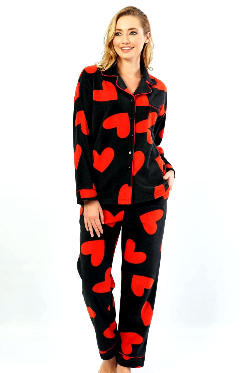 Pijama Dama, Vienetta, Model 'Amour', Culoare Negru