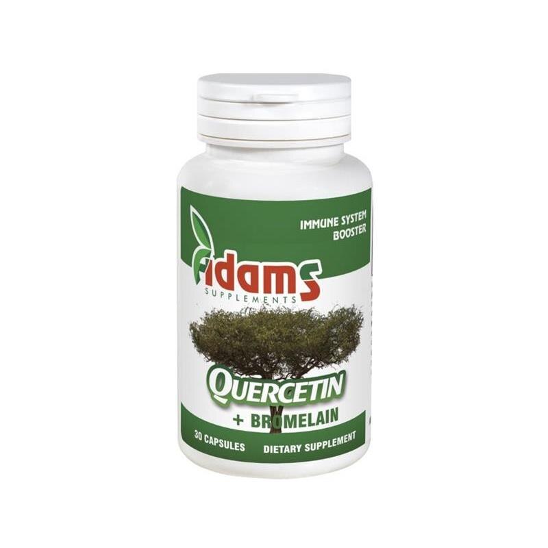 Quercetina 500 miligrame cu Bromelaina 30 capsule Adams