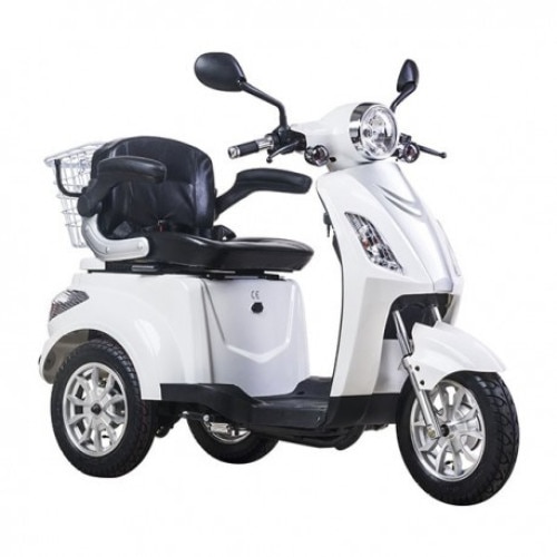 Tricicleta electrica ZT 15D-G 500W, 48V, autonomie 50km, 3 viteze, Z-Tech, Alb