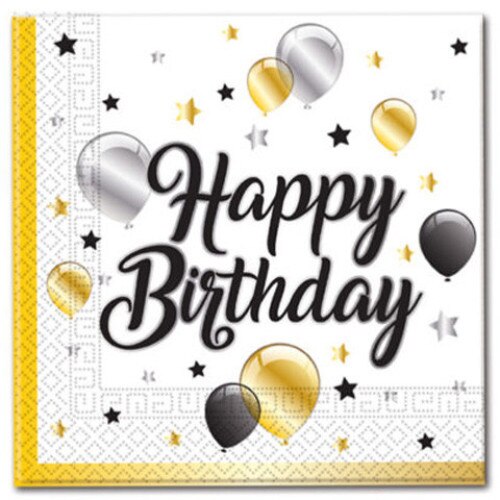 Servetele pentru petrecere Happy Birthday 20 bucati
