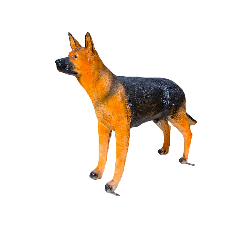 Decoratiune de exterior 3D German Sheperd din fibra de sticla, 840Led, 78 cm, PHB-G0012