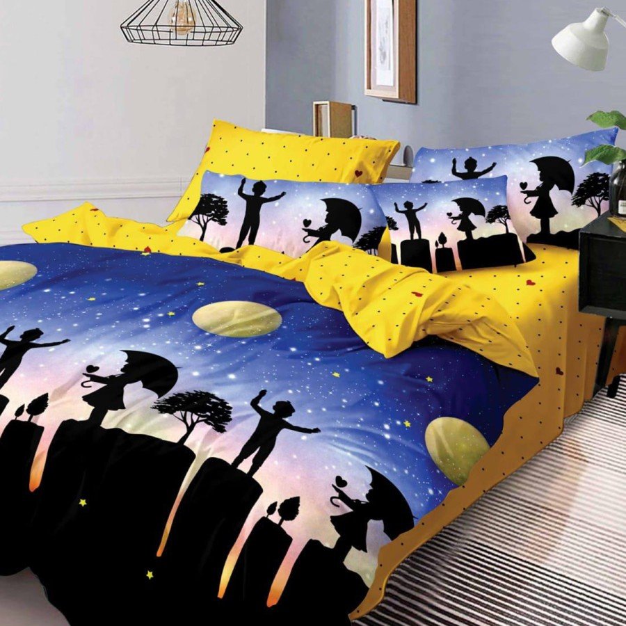 Set complet de pat dublu, 7 piese, 220 x 230 cm, Pucioasa, PELVO 467