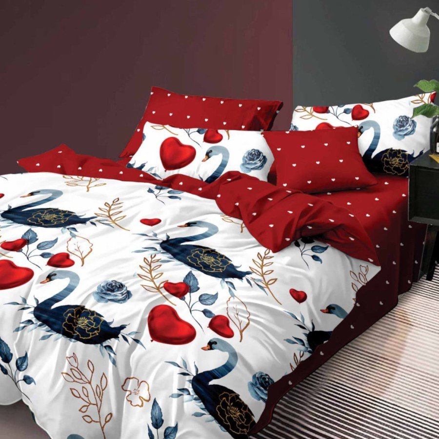 Set complet de pat dublu, 7 piese, 220 x 230 cm, Pucioasa, PELVO 464