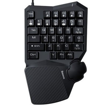 Tastatura gaming, Baseus, GAMO, Neagra, Iluminare LED rosie, Anti-Ghosting, cu suport pentru mana, 245,4 x 150,2 x 39 mm Tastatura gaming, Baseus, GAMO, Neagra, Iluminare LED rosie, Anti-Ghosting, cu suport pentru mana, 245,4 x 150,2 x 39 mm