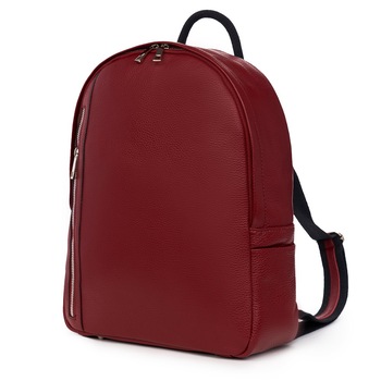 Rucsac din piele naturala Nicolas, grena Rucsac din piele naturala Nicolas, grena