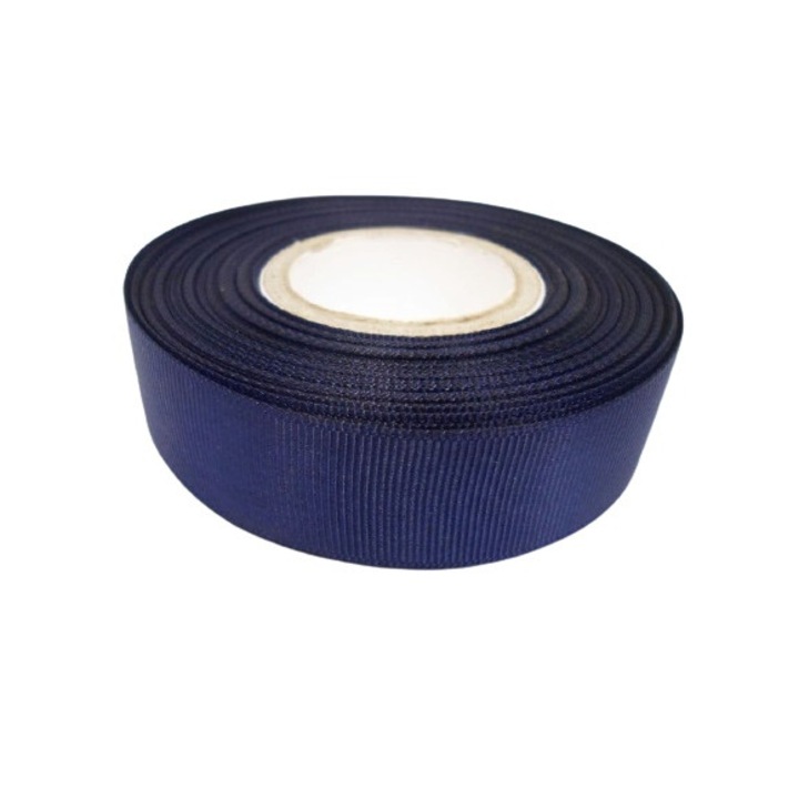 Panglica ripsata, latime 25 mm, lungime 5 m, bleumarin