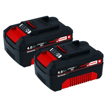 Set 2 acumulatori Einhell Power X-Change 4,0 Ah, 2 x 18 V Set 2 acumulatori Einhell Power X-Change 4,0 Ah, 2 x 18 V