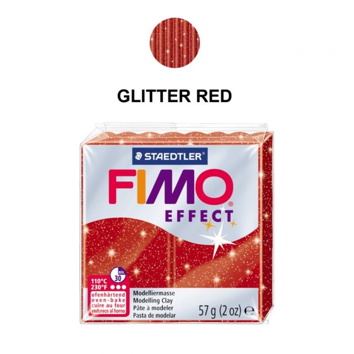Полимерна глина Staedtler Fimo Effect,57g, лъскаво червено, 202