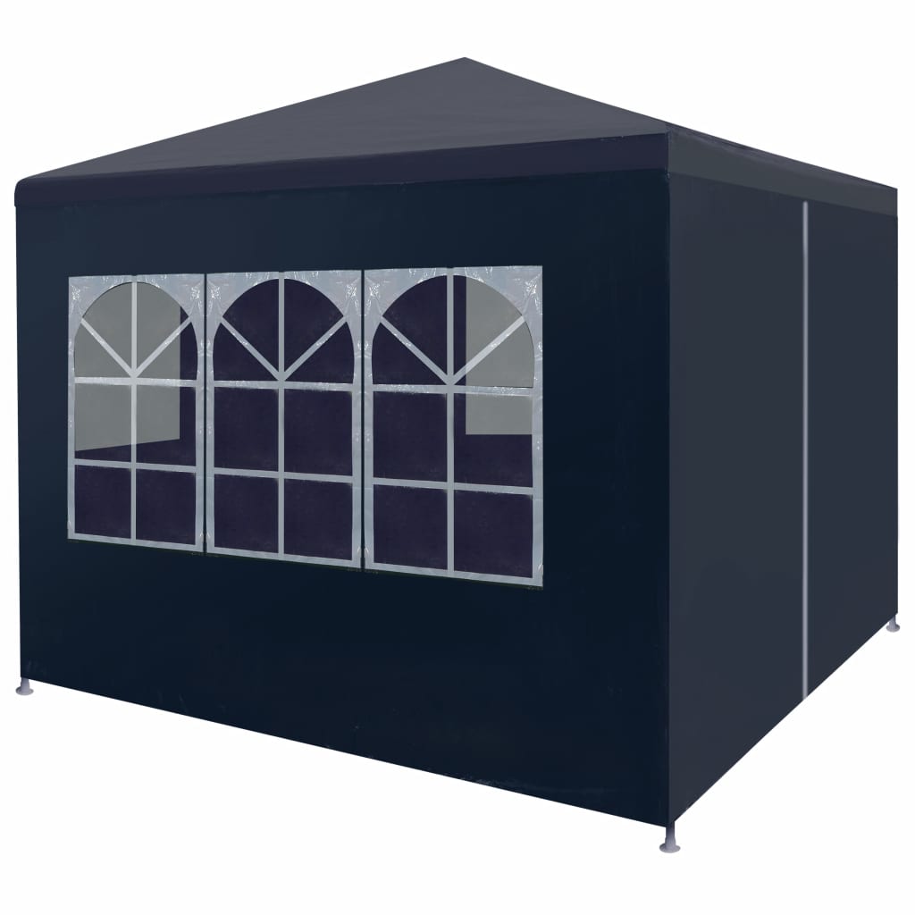 Pavilion de petrecere cu usa cu fermoar vidaXL, Polietilena, 300 x 300 cm, Albastru