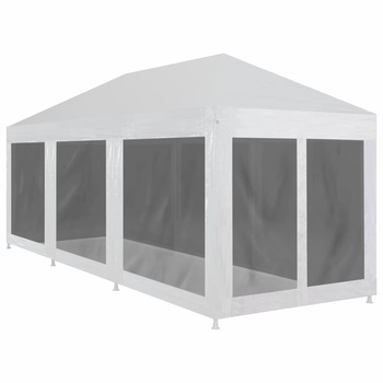 Pavilion de petrecere cu 8 pereti din plasa vidaXL, Poliester, 900 x 300 cm, Negru Pavilion de petrecere cu 8 pereti din plasa vidaXL, Poliester, 900 x 300 cm, Negru