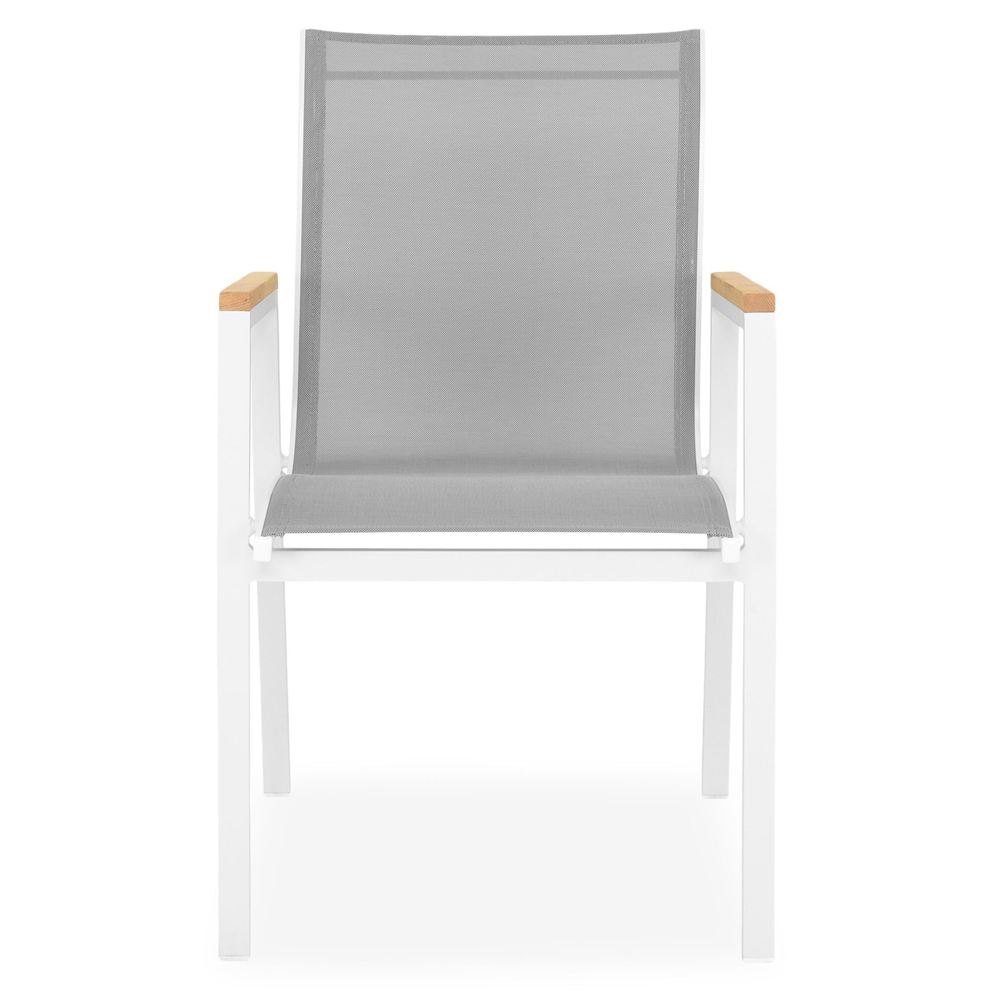 Scaun gradina/terasa Maison Mex STREAM L 62 l 53.5 H 88.5 alb/gri