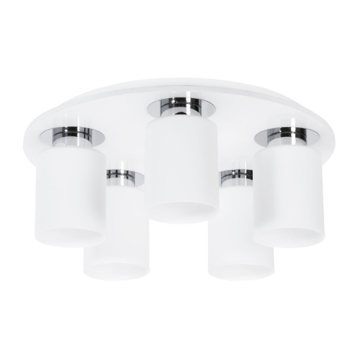 Plafoniera Andra Alb 5xE27 60W