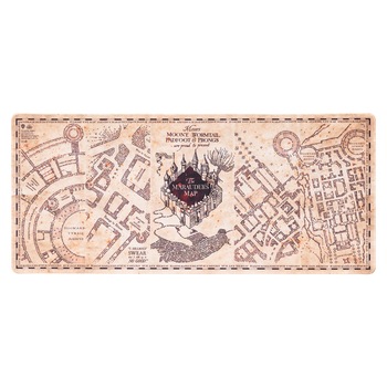 Mousepad profesional pentru gaming si birou Harry Potter, Marauders Map, model XL, antiderapant, impermeabil, 80x35 cm Mousepad profesional pentru gaming si birou Harry Potter, Marauders Map, model XL, antiderapant, impermeabil, 80x35 cm