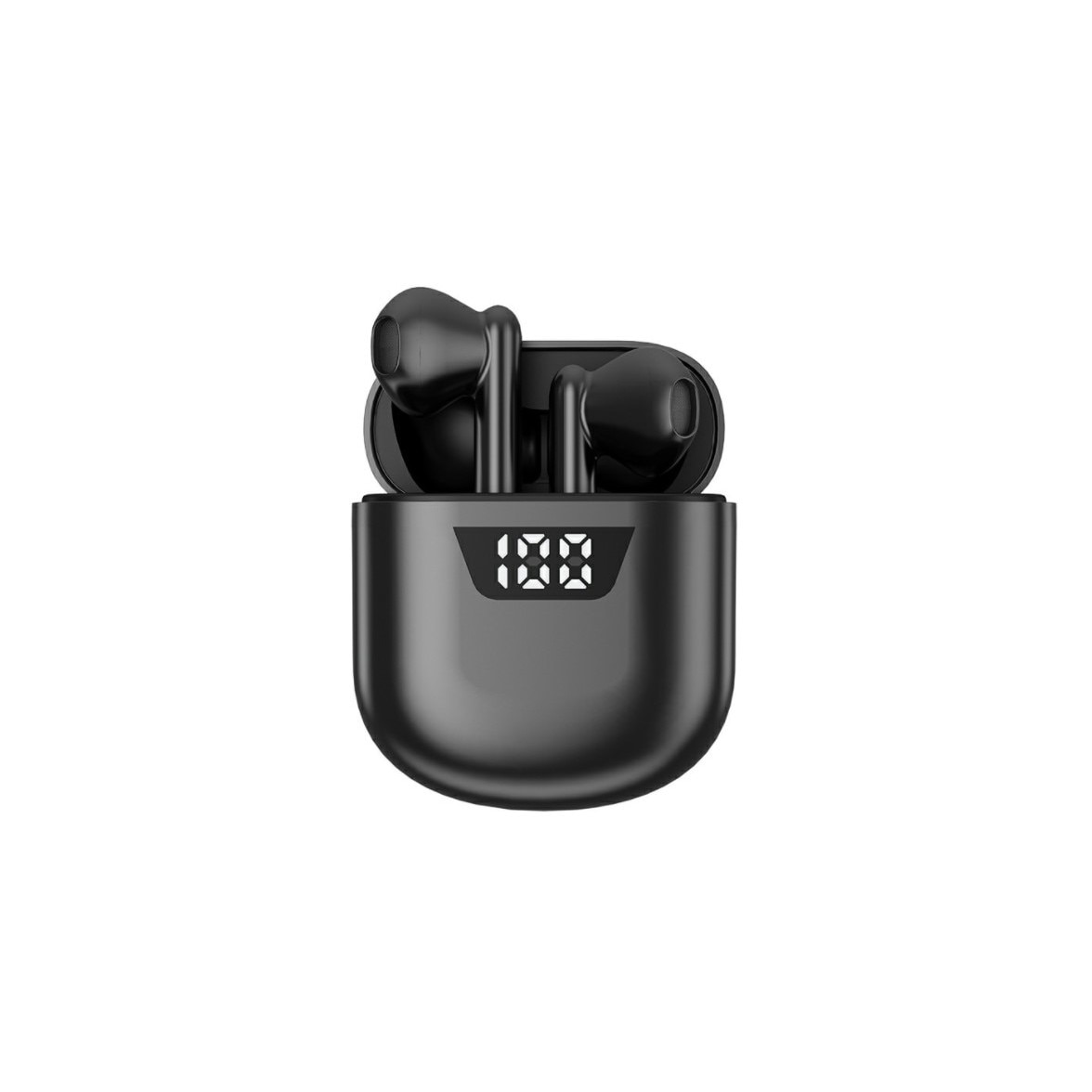 Casti wireless stereo B55 TWS, powerbank 350 mAh, cablu alimentare Type-C, Negru