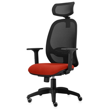 Scaun ergonomic de birou TRAFFIC CHAIRS MAX, mesh negru, tapiterie textil, PORTOCALIU INCHIS, rotile gumate Scaun ergonomic de birou TRAFFIC CHAIRS MAX, mesh negru, tapiterie textil, PORTOCALIU INCHIS, rotile gumate