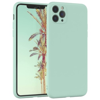 Husa protectie pentru Samsung Galaxy A22 4G, slim din silicon, cu interior de catifea si protectie camera, Verde Mint, Joyshell Husa protectie pentru Samsung Galaxy A22 4G, slim din silicon, cu interior de catifea si protectie camera, Verde Mint, Joyshell