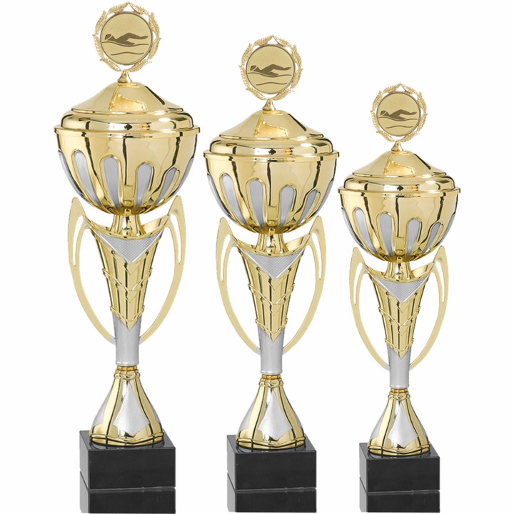 Set Inot 3 Cupe cu Capac, 49, 46, 40 cm