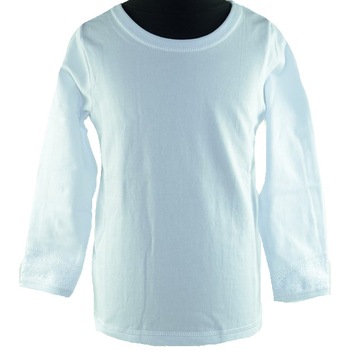 Bluza cu maneca lunga pentru fete Molly Molly 09-116, Alb 116 CM Bluza cu maneca lunga pentru fete Molly Molly 09-116, Alb 116 CM