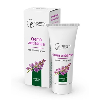 Crema antiacnee cu ulei de salvie si sulf, Cosmetic Plant, 30 ml Crema antiacnee cu ulei de salvie si sulf, Cosmetic Plant, 30 ml